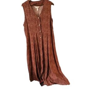 Women's Sleeveless Midi‎ Down Dress By Two-Twenty Cranberry Red L